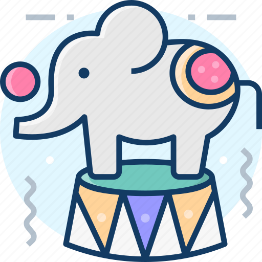 Elephant, circus, animal, carnival, entertainment, show icon - Download on Iconfinder