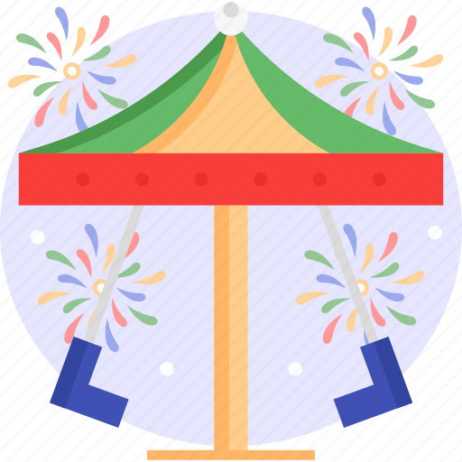 Carousel, carnival, swings, fairground icon - Download on Iconfinder