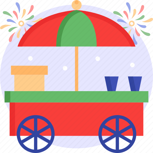 Food cart, carnival, food stall, festival, festive icon - Download on Iconfinder