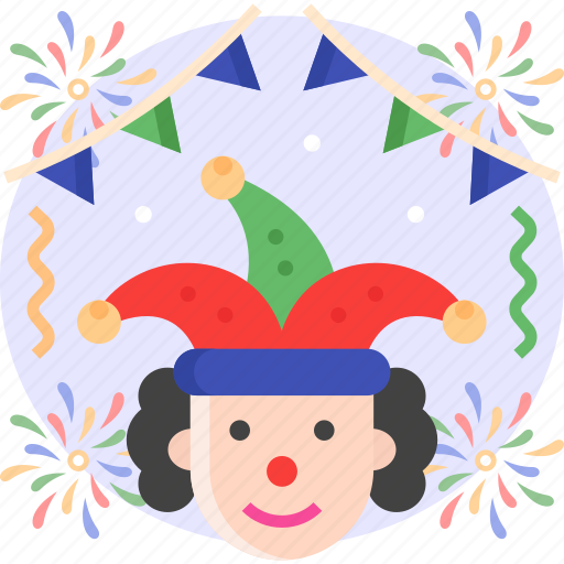 Joker hat, hat, birthday and party, fool, buffoon, jester, carnival icon - Download on Iconfinder