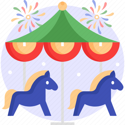Carousel, kid and baby, fairground, amusement park, carnival, fun icon - Download on Iconfinder
