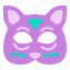 carnival, cat, face, mask, party 
