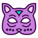 carnival, cat, face, mask, party
