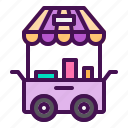 business, candy, cart, cream, ice, shop