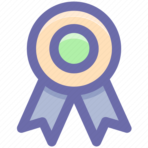 Award badge, badge, badge with ribbon, emblem, seal icon - Download on Iconfinder