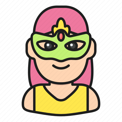 Avatar, carnival, celebration, costume, mask, woman icon - Download on Iconfinder