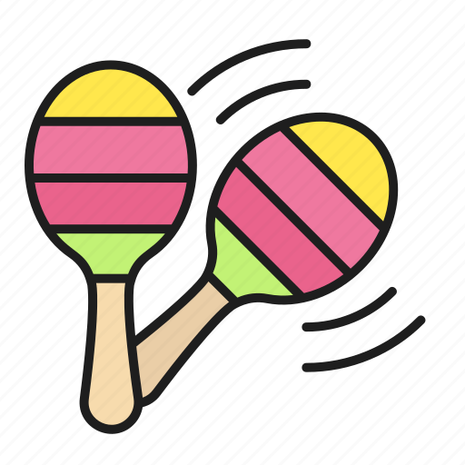 Instrument, maracas, music, shaker, tropical icon - Download on Iconfinder