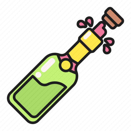 Bottle, celebrate, celebration, champagne, drink, open, party icon - Download on Iconfinder