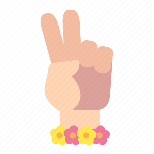 Bracelet, flowers, gesture, hand, peace, victory icon - Download on Iconfinder