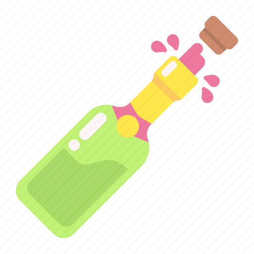 Bottle, celebrate, celebration, champagne, drink, open, party icon - Download on Iconfinder