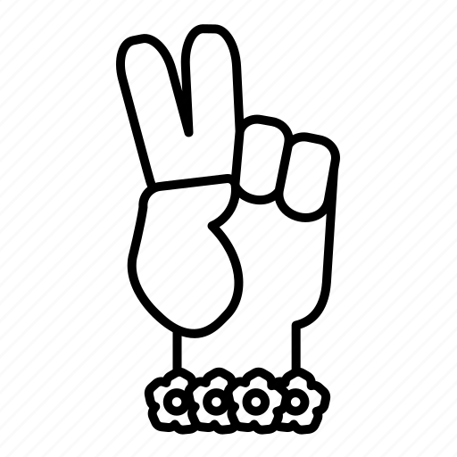 Bracelet, flowers, gesture, hand, peace, victory icon - Download on Iconfinder