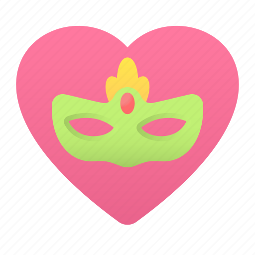Carnival, heart, love, mask icon - Download on Iconfinder
