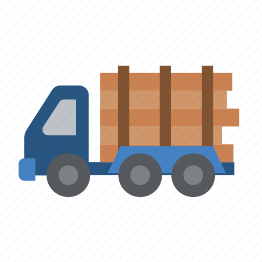Truck, wood, wooden, forest, logging, timber, transportation icon - Download on Iconfinder