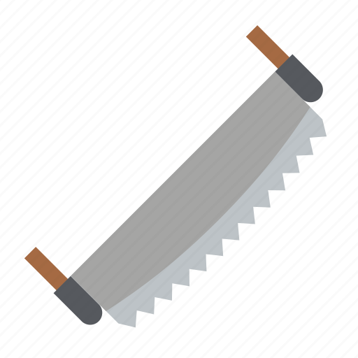Crosscut saw, double handle saw, two handed saw, two man saw, saw, tool, lumber icon - Download on Iconfinder