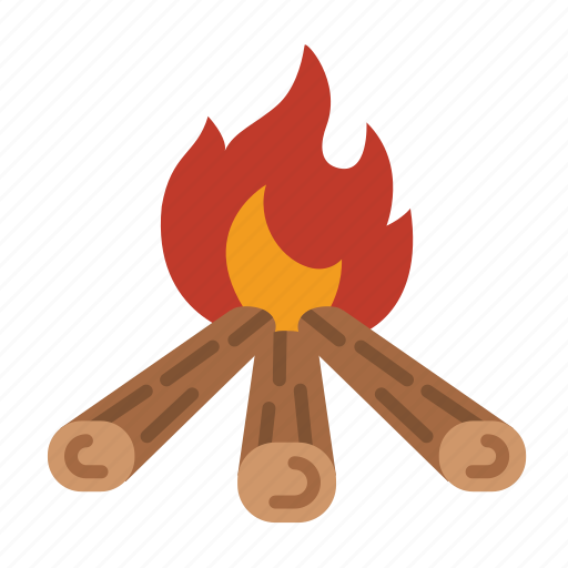 Camping, fire, firewood, flame, bonfire, burning wood, camp fire icon - Download on Iconfinder