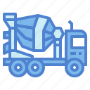 car, cement, mixer, transportation, truck
