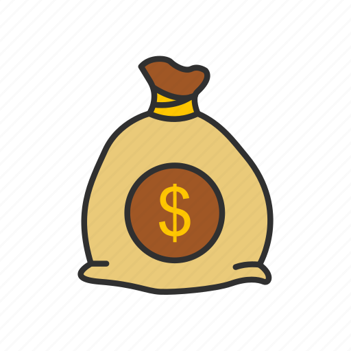 Coin bag, coins, dollars, money bag icon - Download on Iconfinder