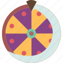 fortune, wheel, spinning, pie, chance