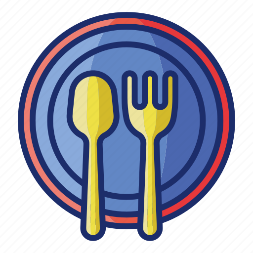 Food, fork, meals, plate, spoon icon - Download on Iconfinder