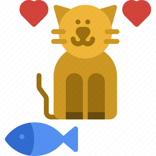Fish, food, domestic, kitty, cat, pet, animal icon - Download on Iconfinder