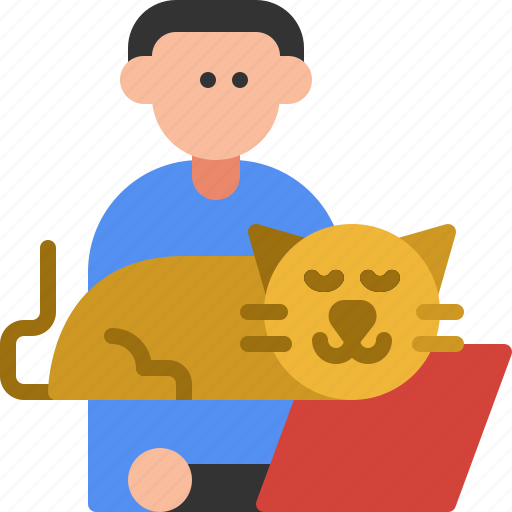 Human, work, pussycat, kitty, kitten, cat, pet icon - Download on Iconfinder