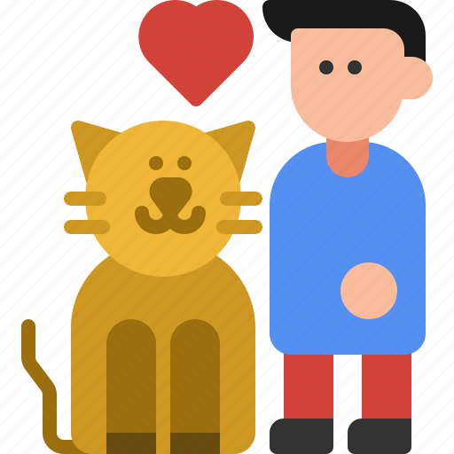 Interaction, human, love, kitten, domestic, cat, pet icon - Download on Iconfinder