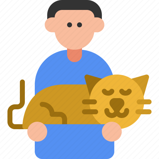 Pet, interaction, human, love, kitten, sleep, cat icon - Download on Iconfinder