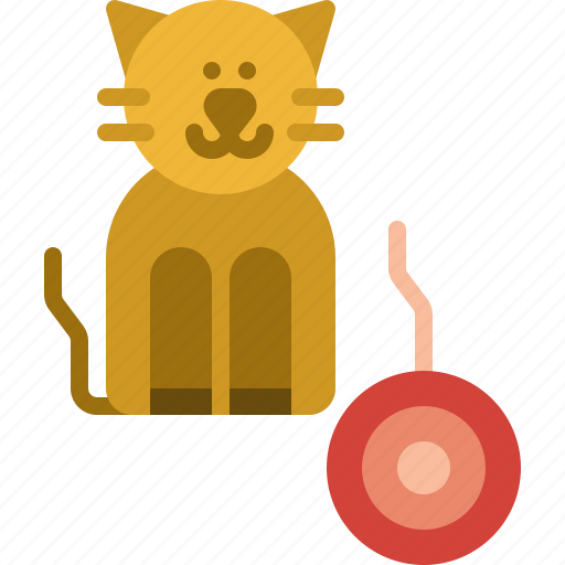 Playing, pussycat, kitty, kitten, domestic, cat, pet icon - Download on Iconfinder