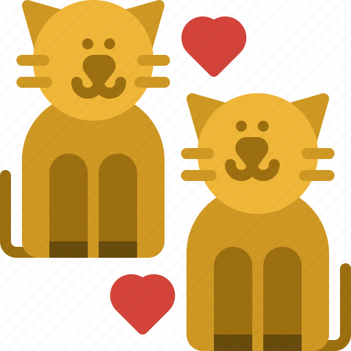 Romance, pussycat, kitty, kitten, marriage, cat, pet icon - Download on Iconfinder