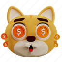 dollar, in, cat, eyes, emoji, finance, currency, pet, money 