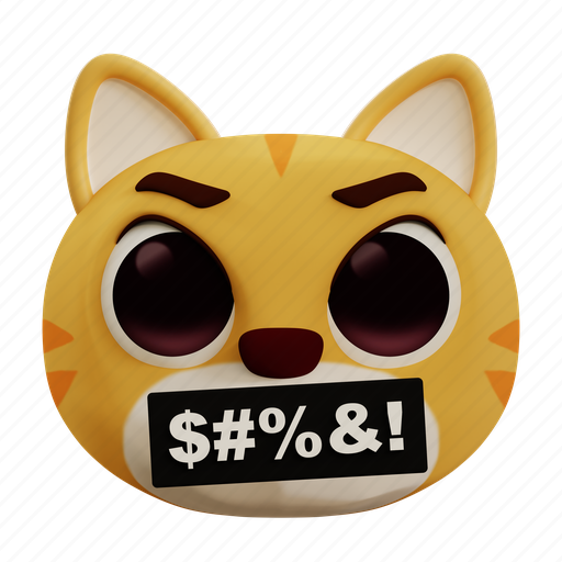 Cat, curse, emoji, emoticon, animal, creepy, evil 3D illustration - Download on Iconfinder