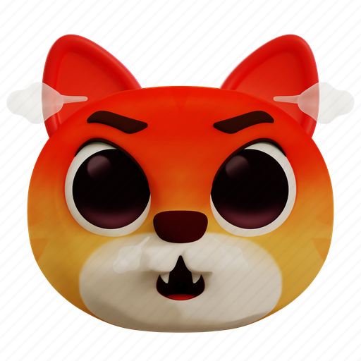 Very, angry, cat, emoji, animal, emoticon, cute 3D illustration - Download on Iconfinder
