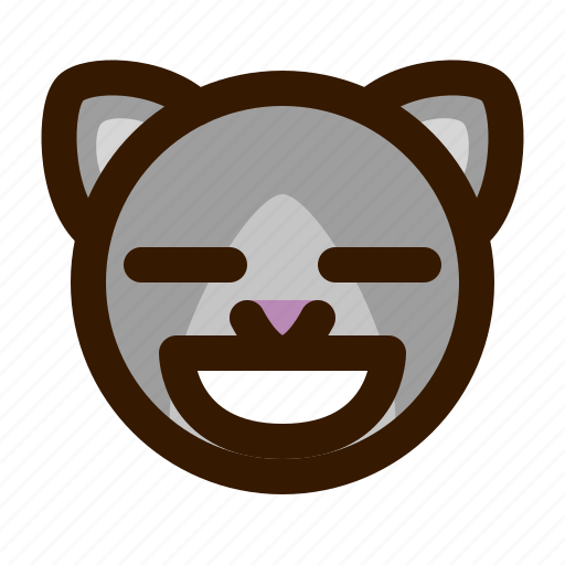 Animals, cat, contented, cute, emoji, emoticon, 猫 icon - Download on Iconfinder