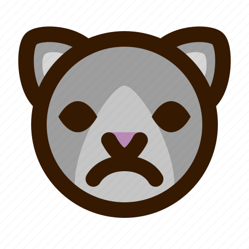 Animals, cat, cute, emoji, emoticon, sad, 猫 icon - Download on Iconfinder