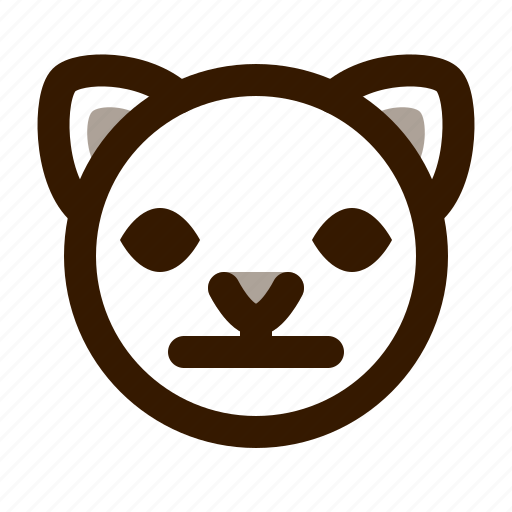 Animal, cat, cute, emoji, emoticon, face, neutral icon - Download on Iconfinder