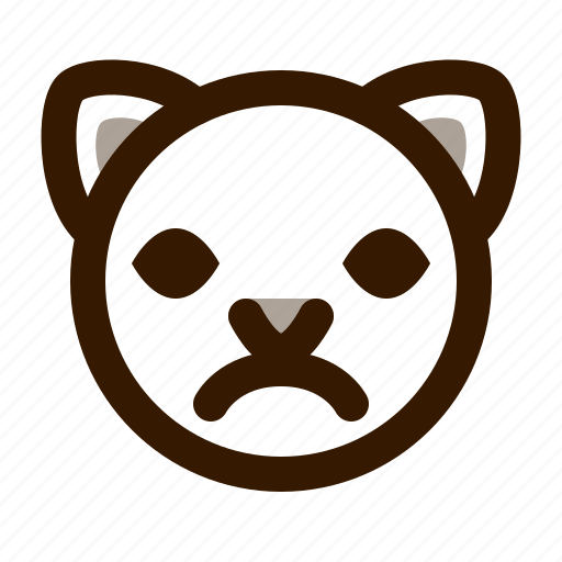 Animal, avatar, cat, cute, emoji, emoticon, sad icon - Download on Iconfinder