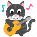 guitar, orchestra, song, kitty, pet, mammal, breed