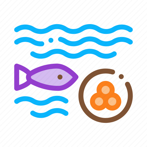 Caviar, eggs, fish, lays, sea, swim, water icon - Download on Iconfinder