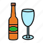 beer, bottle, drinks, partyglass, wine 