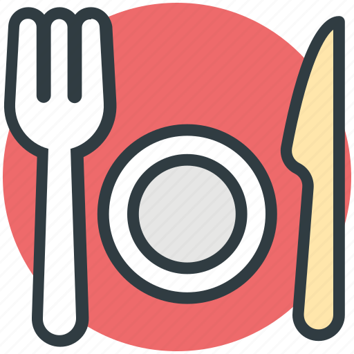 Dining, eating, fork, knife, plate, restaurant, tableware icon - Download on Iconfinder