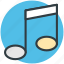 eighth note, music, music node, music note, quaver 