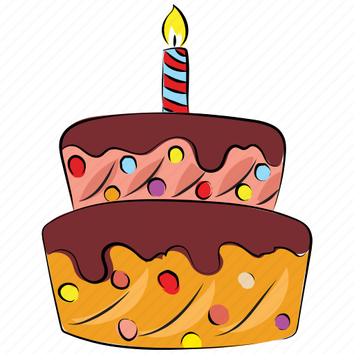 Birthday cake, cake and candle, candles, christmas cake, dessert, sweet icon - Download on Iconfinder