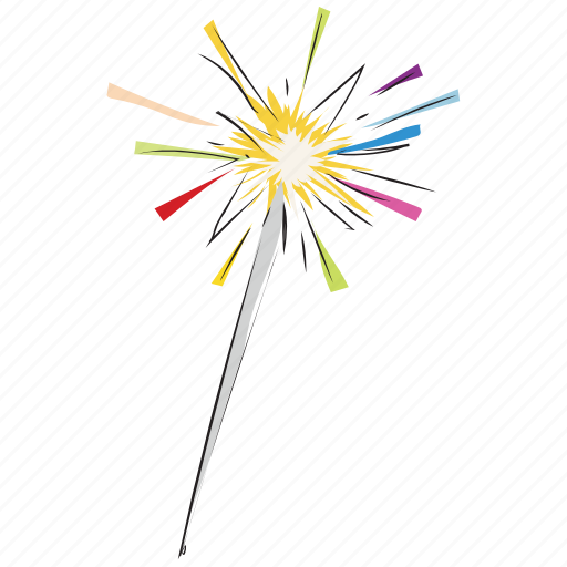 Enjoyment, firework, firework stick, fun, happiness, spark icon - Download on Iconfinder