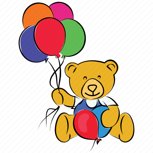 Bear, birthday, celebration, happy christmas, party, teddy bear icon - Download on Iconfinder