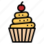 bakery, birthday, cupcake, dessert, muffin 