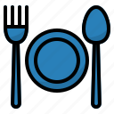 cutlery, food, fork, plate, spoon