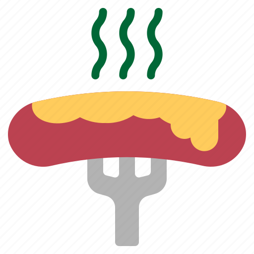Food, fork, hotdog, sausage, wiener icon - Download on Iconfinder