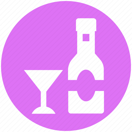 Alcohol, alcoholic drink, beer bottle, bottle, glass, wine, wine bottle icon - Download on Iconfinder