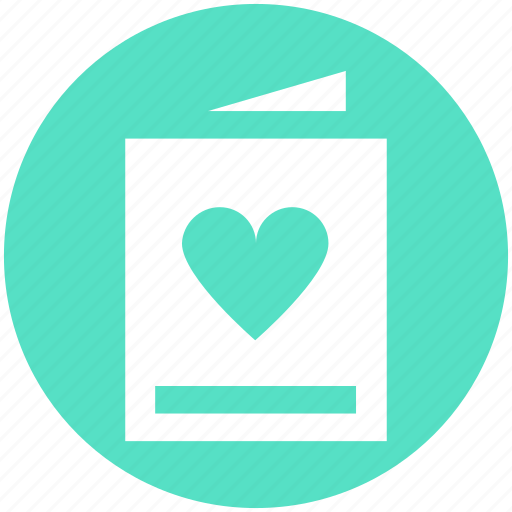 Bookmark, card, heart, invitation card, love card icon - Download on Iconfinder