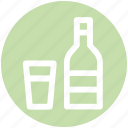 alcohol, alcoholic drink, beer bottle, bottle, glass, wine, wine bottle